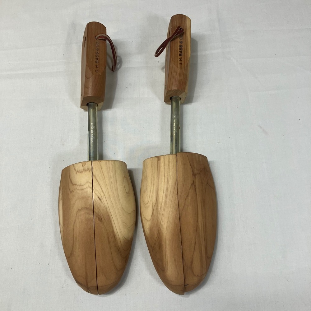 GH Bass & Co Cedar Made in USA Rochester Shoe Tree Co Mens Adjustable L Cobbler